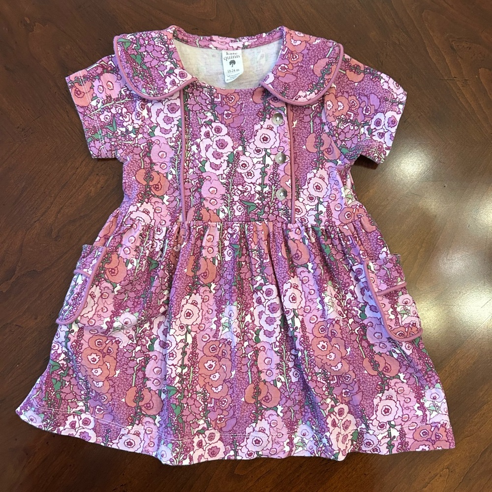Kate Quinn Hollyhock Apron Dress Peter Pan Collar 18-24 months